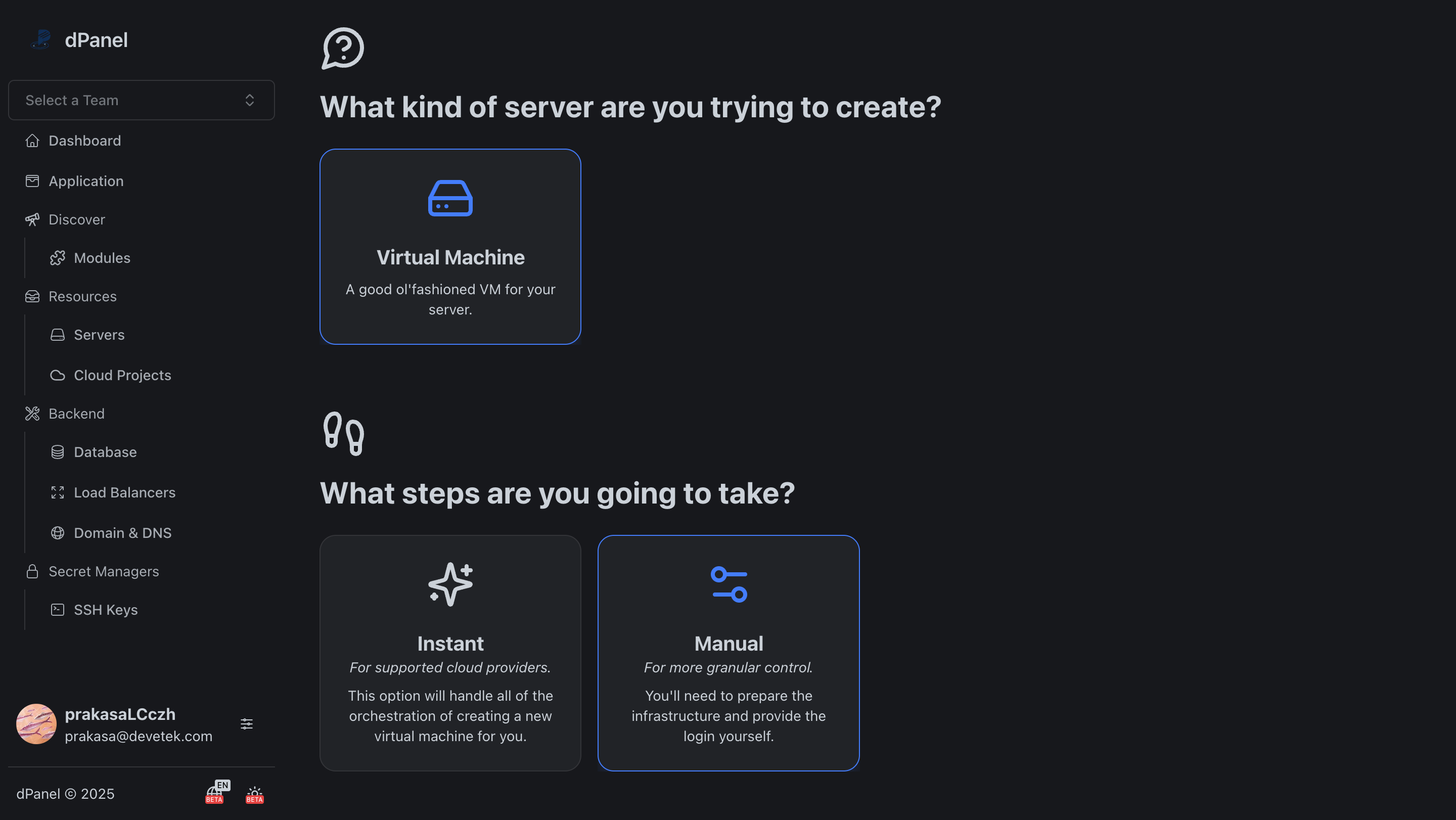create-server-manual